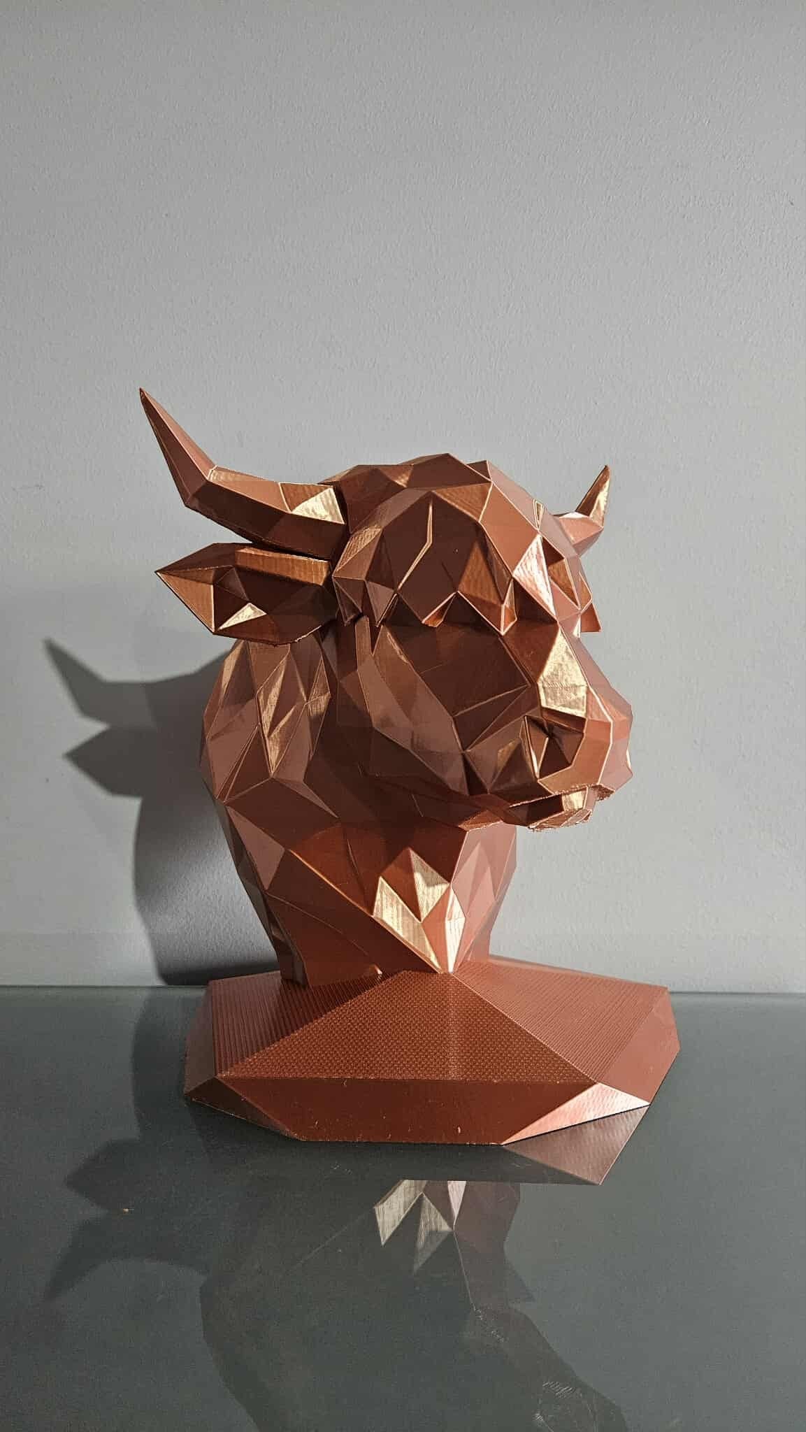 Low Poly Cow Statue